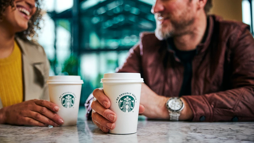 We proudly serve Starbucks (search volume 10)